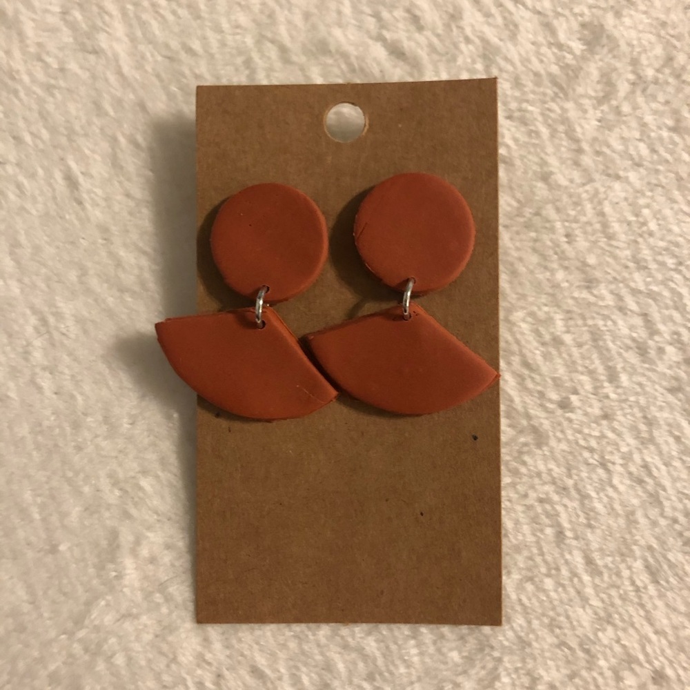 Rust orange dangle earrings!